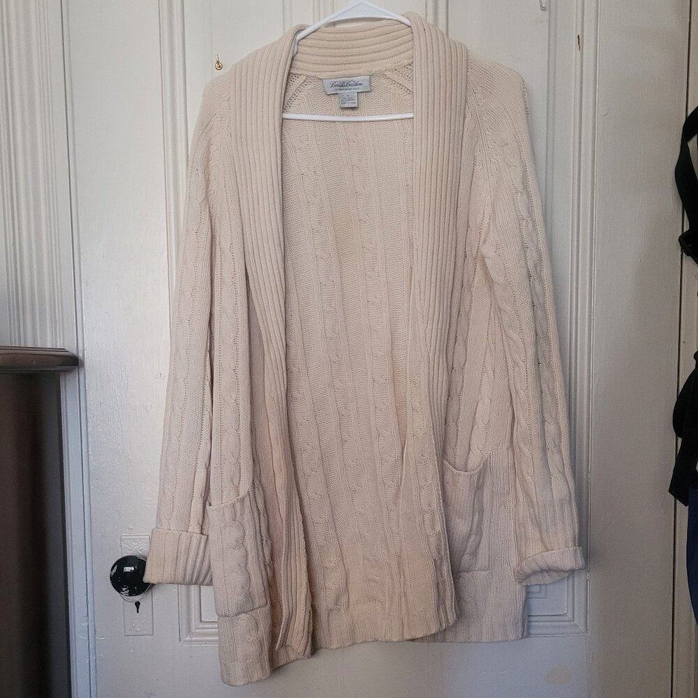 Brooks Brothers White/Cream Long Cardigan